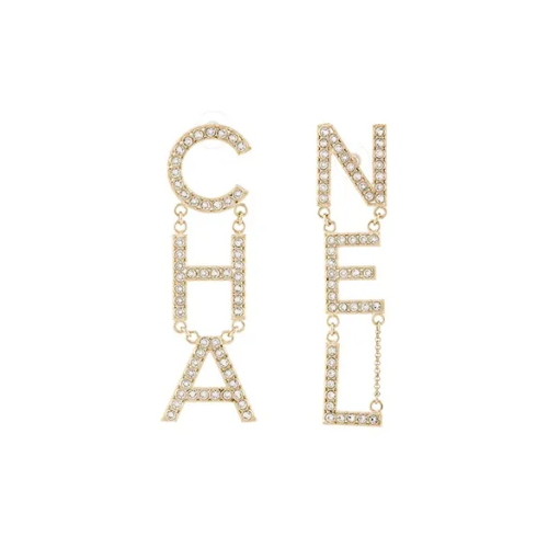 CHANEL Серьги со стразами "CHA-NEL"