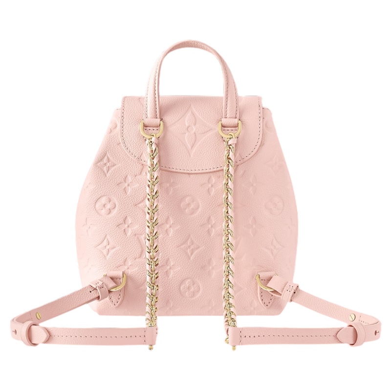 Кожаный розовый рюкзак Backup 