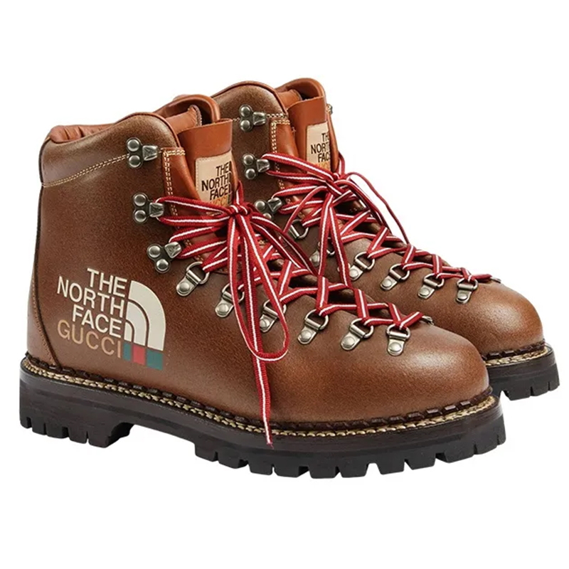THE NORTH FACE x GUCCI Коричневые кожаные ботинки