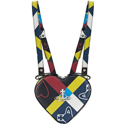 Мини-рюкзак Vivienne Westwood Ella heart в виде сердца мульти