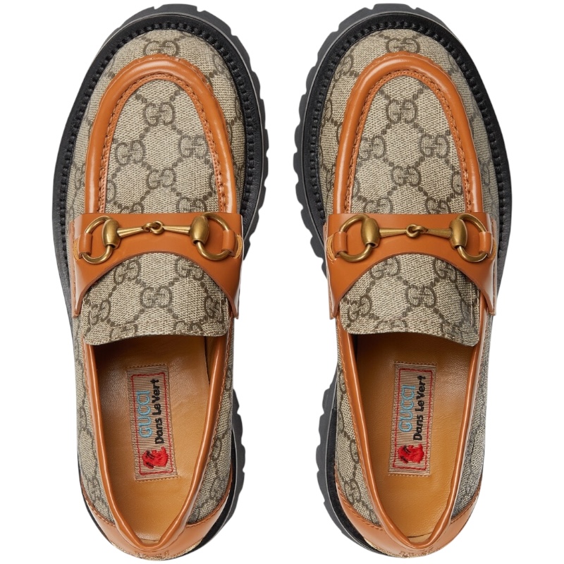 Женские мокасины с рифленой подошвой GG