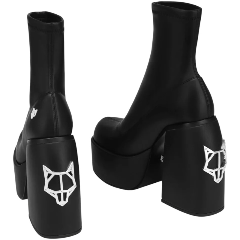 Чёрные ботильоны Sugar Black Stretch