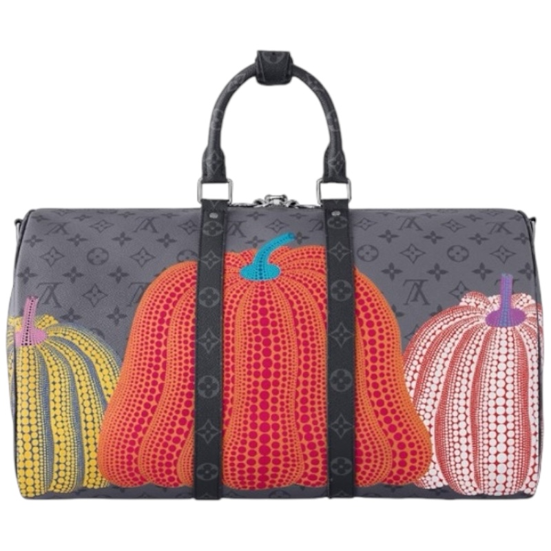 Дорожная сумка Keepall 45 с принтом тыквы из коллекции Yayoi Kusama  