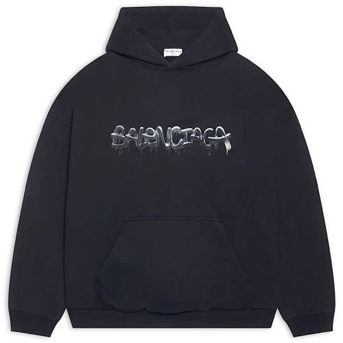 Чёрное худи с логотипом бренда Slime