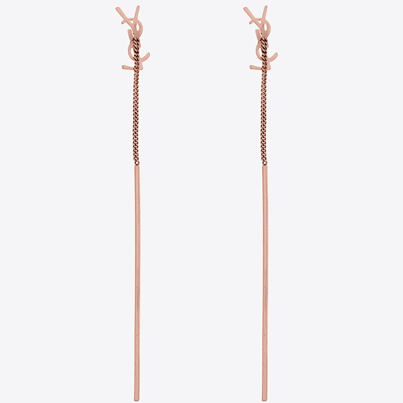 Серьги-подвески Opyum YSL из латуни Rose