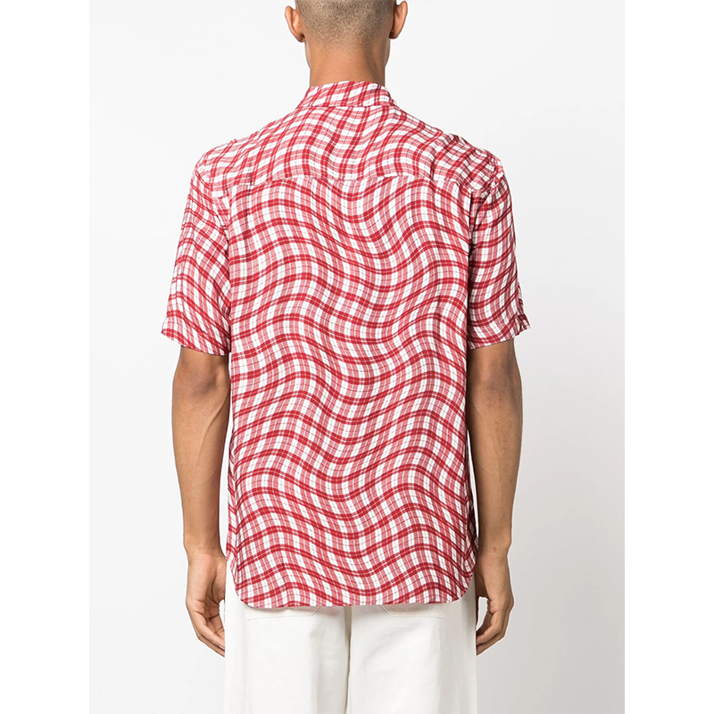 Красно-белая рубашка в клетку La chemise Melo