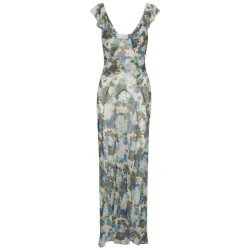 Шёлковое платье The Lila in Blue Hydrangea