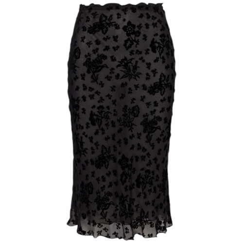 Чёрная юбка-миди The Bea in Cosmos Devoré 