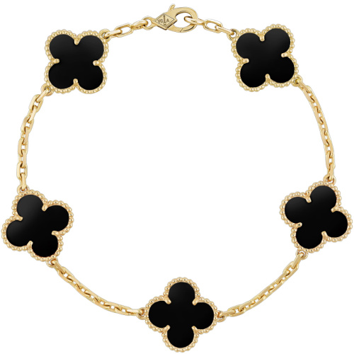 Браслет Van Cleef & Arpels Vintage Alhambra, 5 motifs Onyx