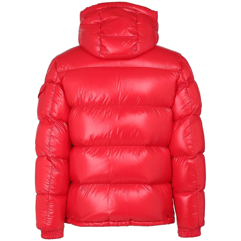 Красный пуховик с капюшоном Ecrins из лакированного нейлона
