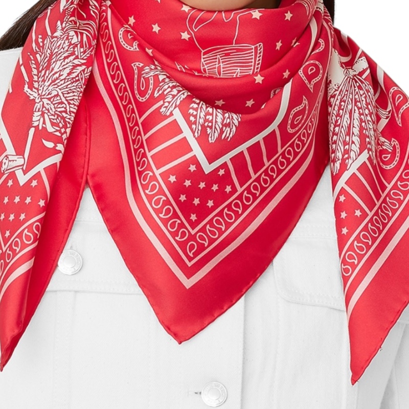 Двусторонний шёлковый платок Pani la Shar Pawnee 90