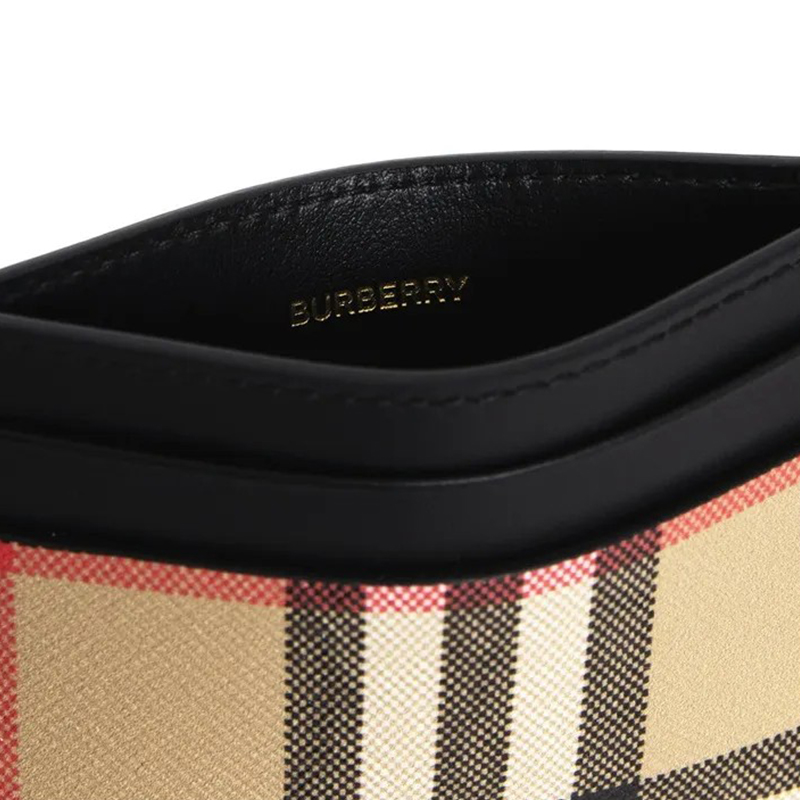 Кожаный картхолдер в клетку Vintage Check