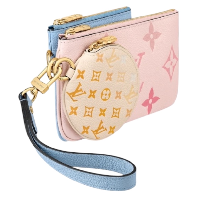 Набор из разноцветных брелков-кошельков Trio Pouch by the Pool Rosebud/Summer Blue/Ceam