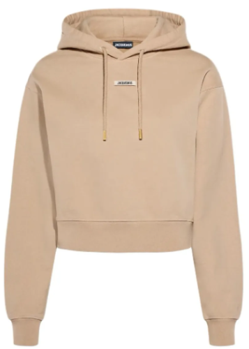 Бежевое хлопковое худи Le Hoodie Gros Grain