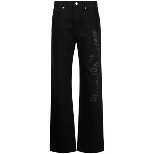 Прямые чёрные джинсы PUFF LOGO EZ