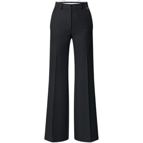 Чёрные расклёшенные брюки из габардина