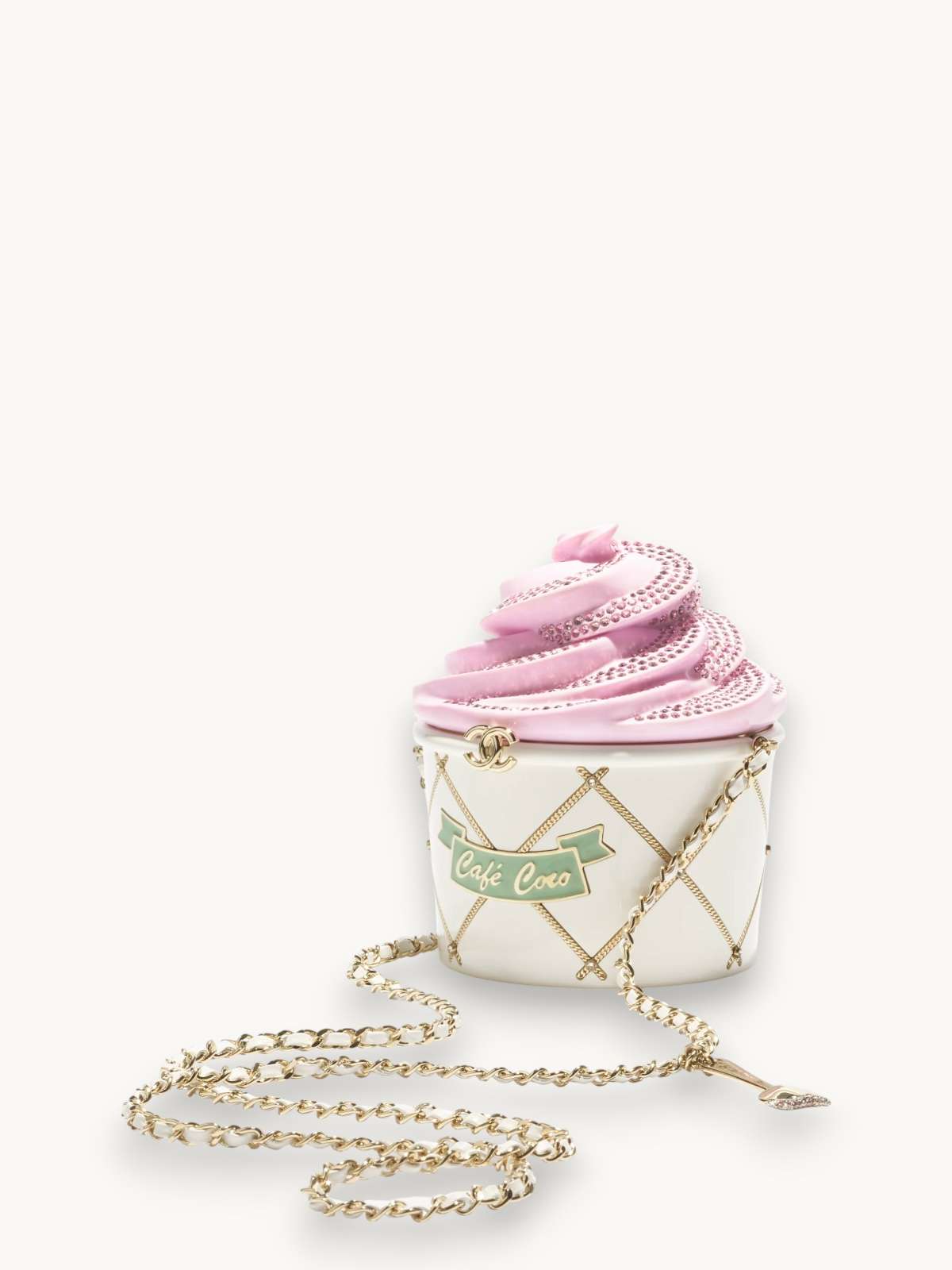 Коллекционная вечерняя сумка-минадьер Chanel Ice Cream “Café Coco” мороженое