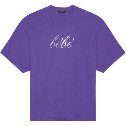 Фиолетовая футболка Bébé oversize из хлопкового трикотажа