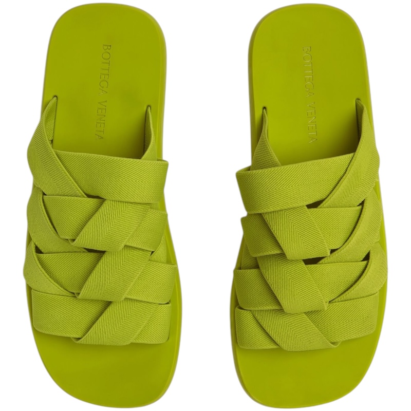 Эластичные шлепанцы Intreccio, цвет киви