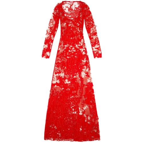 Красное платье D-Lea с эффектом деворе