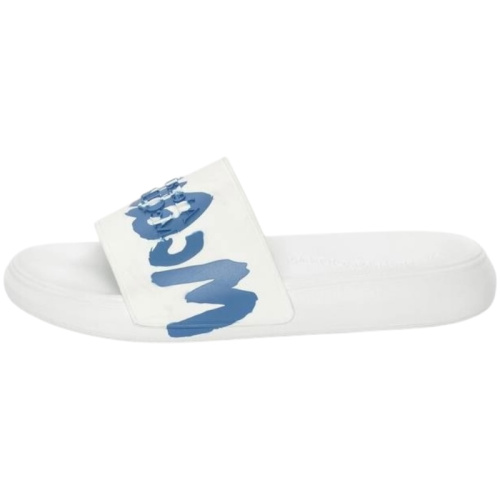 Резиновые шлёпанцы Mcqueen Graffiti, цвет белый