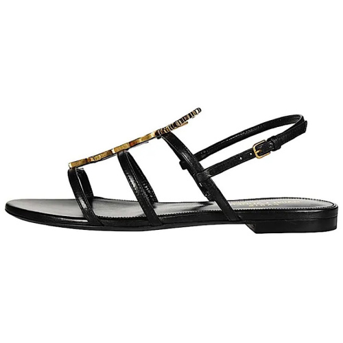 Чёрные кожаные сандалии Cassandra Palm Monogram