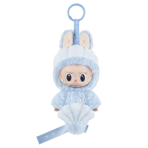 Брелок-подвеска голубой Лабубу с ракушкой Labubu 'Hide and Seek'