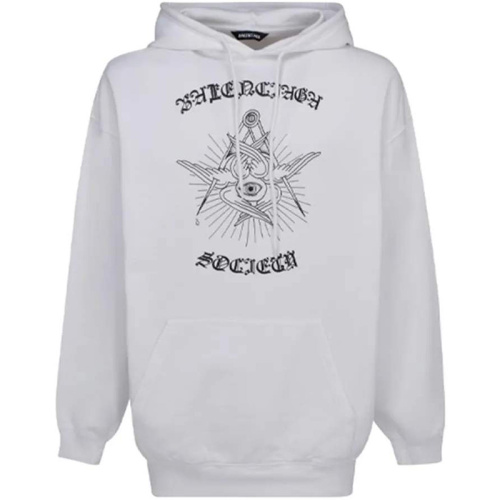 Хлопковое белое худи Free Your Mind