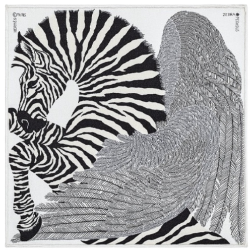 Мини шёлковый платок Nano Zebra Pegasus белый 20