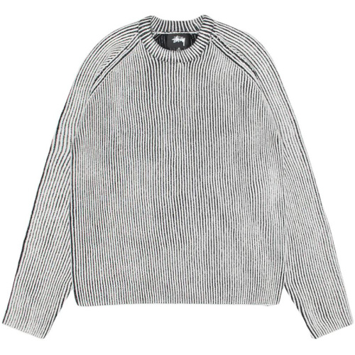 Чёрно-белый контрастный джемпер в рубчик SS24