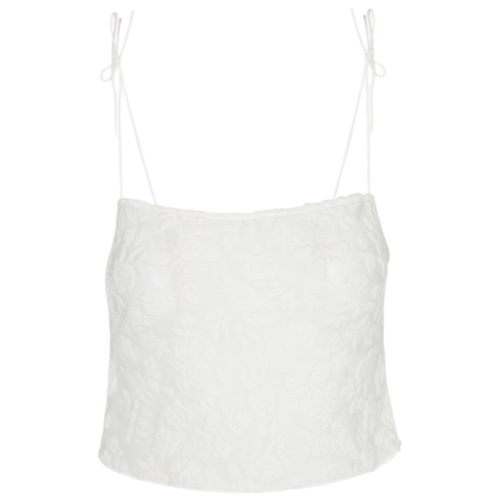 Белый топ The Odette in Camellia Devoré