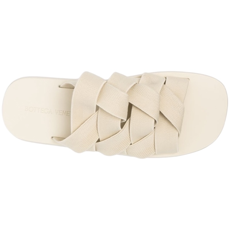 Эластичные шлепанцы Intreccio, цвет морская соль