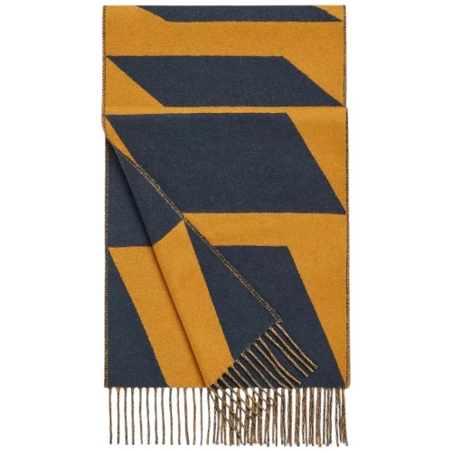 Кашемировый шарф Casaque Optique Muffler jaune/marine