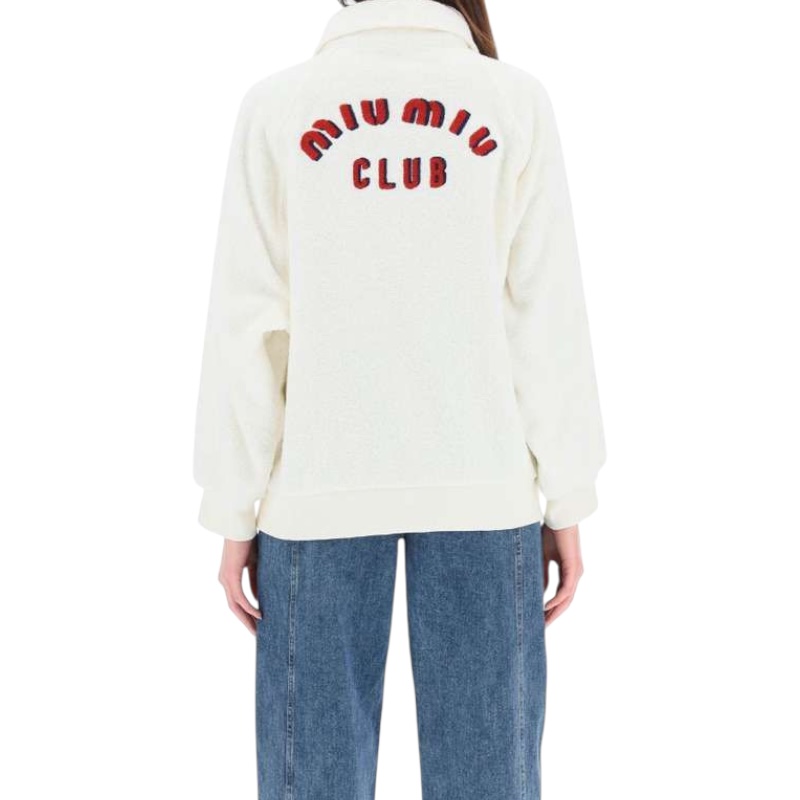 Толстовка-поло из махрового хлопка с логотипом