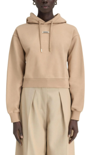 Бежевое хлопковое худи Le Hoodie Gros Grain