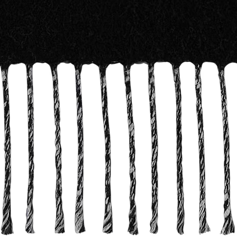 Шерстяной чёрный шарф LV Essential Shine