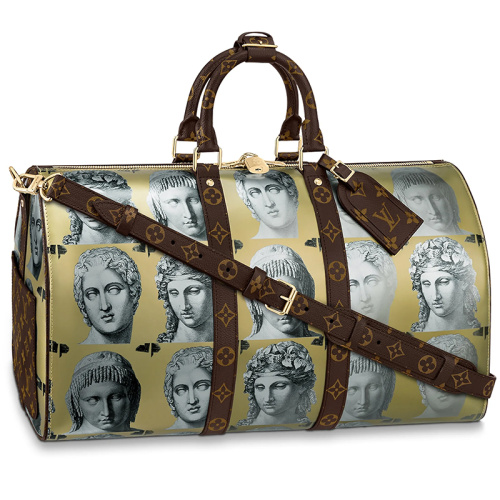 Сумка Louis Vuitton x Fornasetti Keepall Bandouliere 45 с плечевым ремнём
