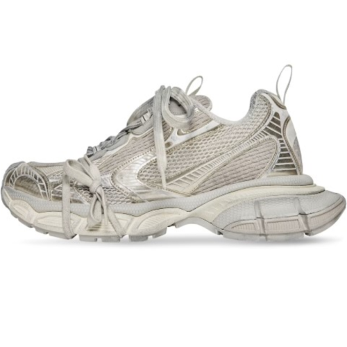 Кроссовки 3XL светло-бежевые с сетчатыми вставками