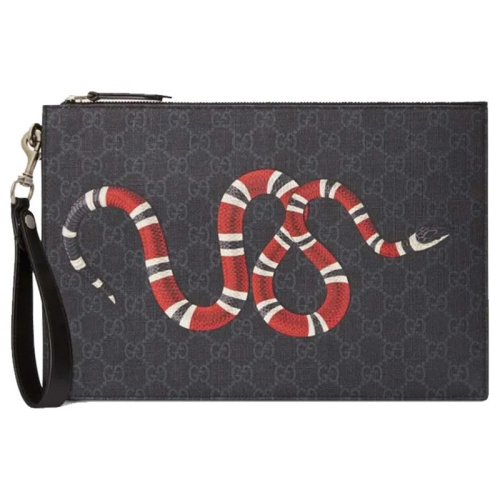 Клатч с принтом змеи GG Kingsnake