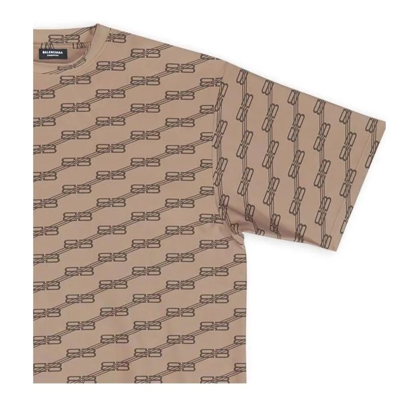 Коричневая футболка с логотипом монограм FW22 Logo