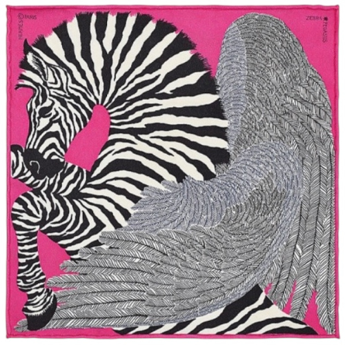 Мини шёлковый платок Nano Zebra Pegasus розовый 20