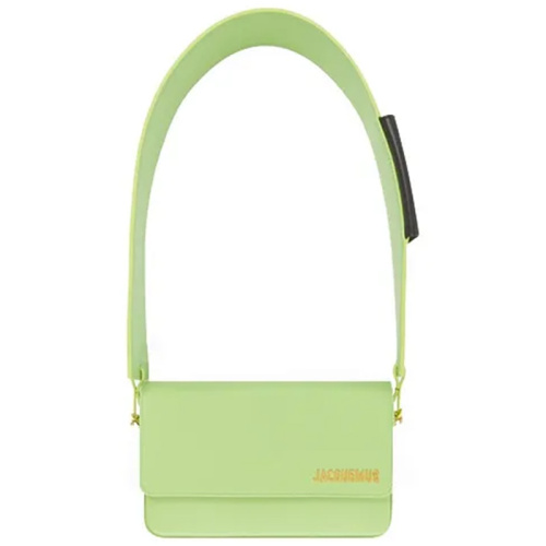 Кожаная зелёная сумка через плечо Le Carinu