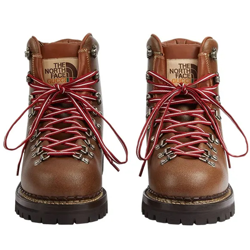 THE NORTH FACE x GUCCI Коричневые кожаные ботинки