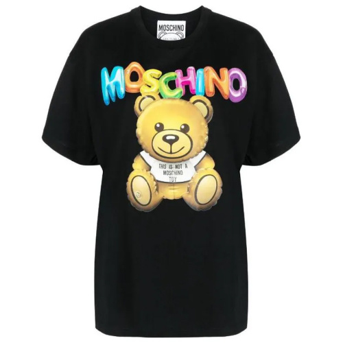 Чёрная хлопковая футболка с принтом Inflatable Teddy Bear