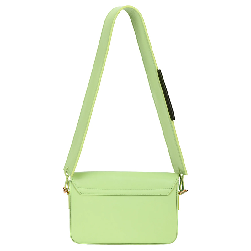 Кожаная зелёная сумка через плечо Le Carinu