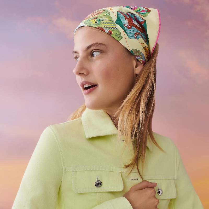 Шёлковый платок Lanternes Ballons et Cocardes 45