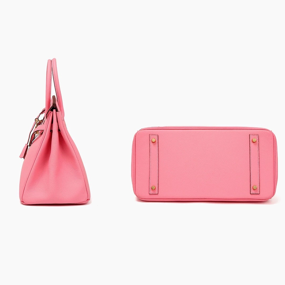 Розовая сумка Hermès Birkin с принтом лошади 35