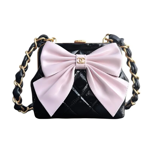 Мини-клатч с бантом через плечо