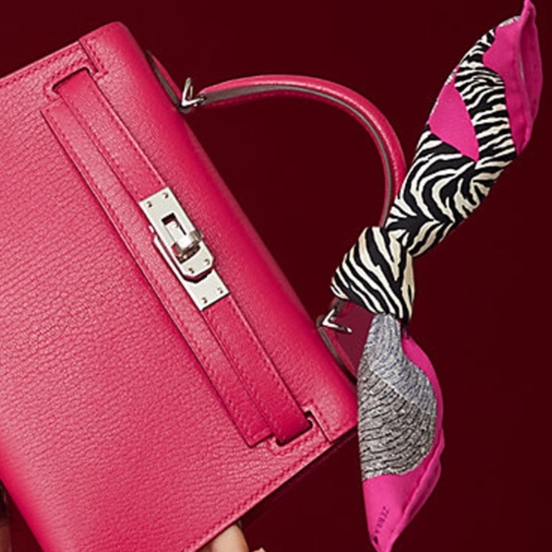 Мини шёлковый платок Nano Zebra Pegasus розовый 20