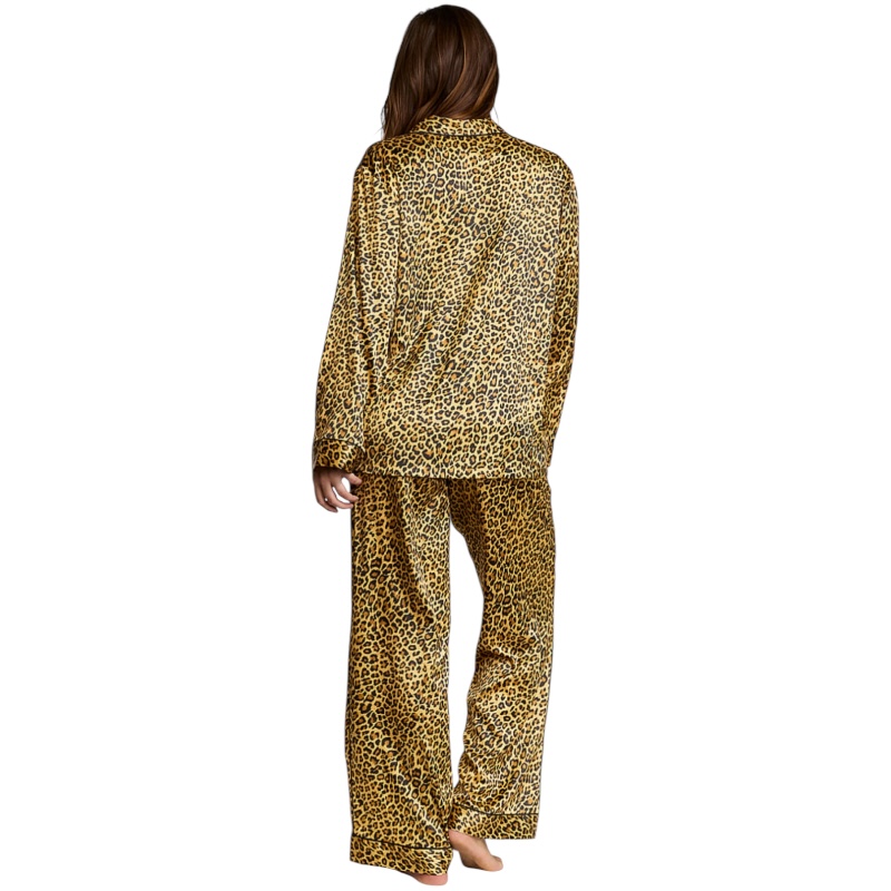 Сатиновая пижама золотой леопард